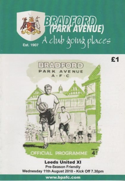 Bradford Park Avenue v Leeds United XI  11-Aug-2010