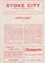 Stoke City v Leeds United  15-Apr-1961