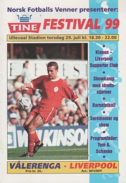 Vålerenga v Liverpool  29-Jul-1999