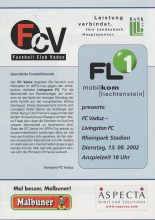 FC Vaduz v Livingston 13-Aug-2002