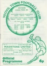Yeovil Town v Maidstone United 25-Apr-1975