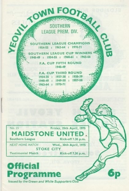 Yeovil Town v Maidstone United 25-Apr-1975