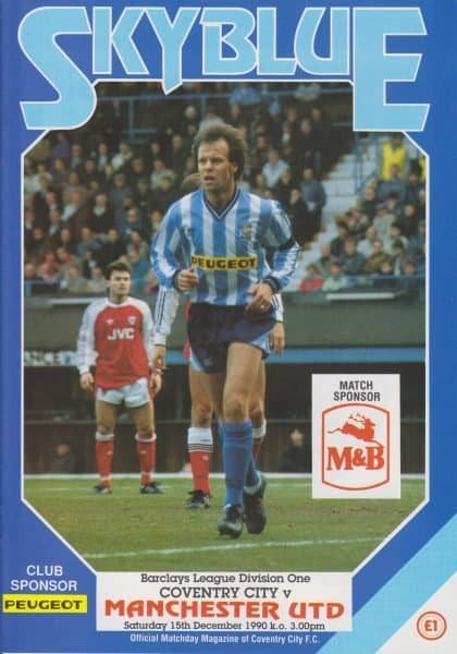 Coventry City v Manchester United 15-Dec-1990