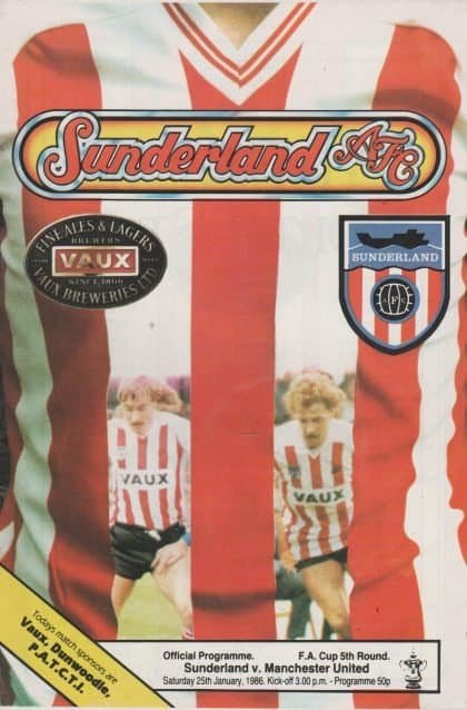 Sunderland v Manchester United 25-Jan-1986