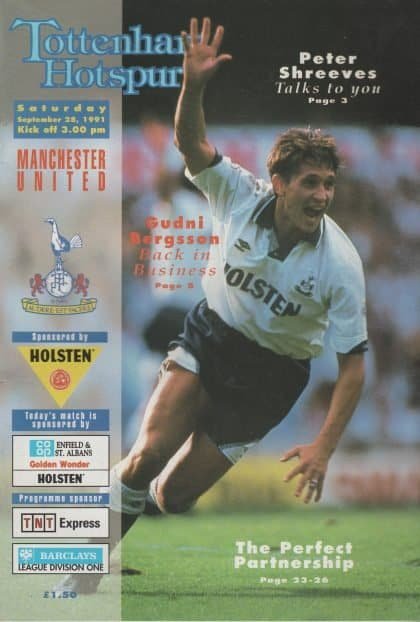 Tottenham Hotspur v Manchester United 28-Sep-1991
