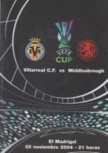 Villareal v Middlesbrough 25-Nov-2004