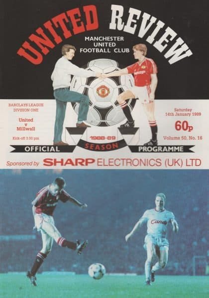 Manchester United v Millwall  14-Jan-1989