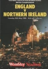 England v Northern Ireland 20-May-1980