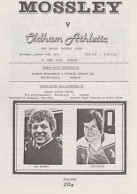 Mossley v Oldham Athletic  13-Aug-1983