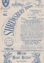 Shrewsbury Town v Oldham Athletic 09-Oct-1965