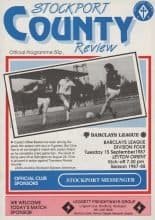 Stockport County v Leyton Orient  15-Sep-1987