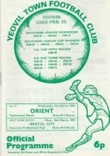 Yeovil Town v Leyton Orient 05-Mar-1975