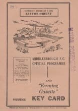 Middlesbrough v Leyton Orient 08-Feb-1958