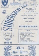 Shrewsbury Town v Peterborough United 15-Apr-1967