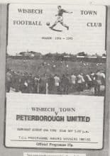Wisbech Town v Peterborough United 04-Aug-1984