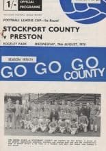 Stockport County v Preston North End  19-Aug-1970
