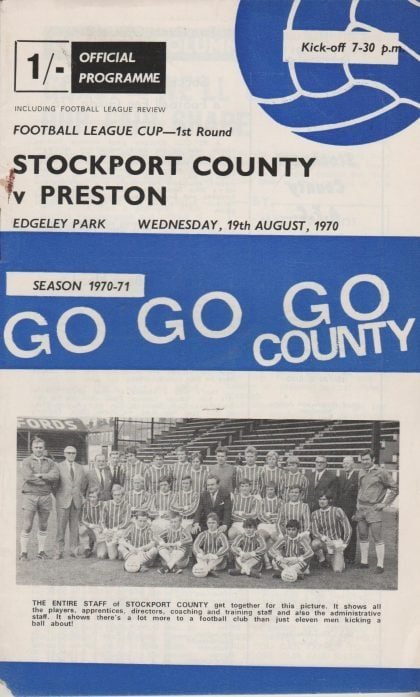 Stockport County v Preston North End  19-Aug-1970