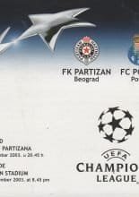 Partizan Belgrade v FC Porto 16-Sep-2003