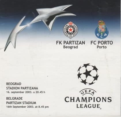 Partizan Belgrade v FC Porto 16-Sep-2003