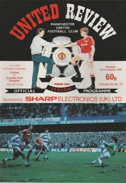 Manchester United v Queens Park Rangers  23-Jan-1989