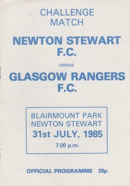 Newton Stewart  v Glasgow Rangers 31-Jul-1985