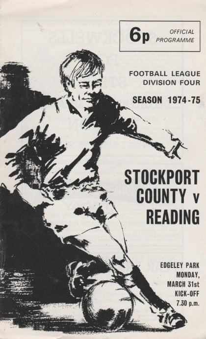 Stockport County v Reading 31-Mar-1975