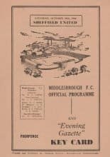 Middlesbrough v Sheffield United 29-Oct-1960
