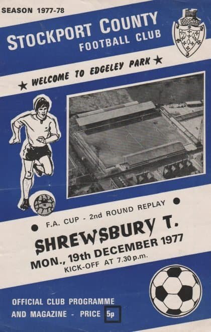 Stockport County v Shrewsbury Town 19-Dec-1977