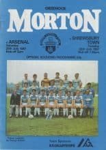 Greenock Morton v Arsenal 25-Jul-1987
