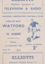 Watford v St Albans City  07-Feb-1956