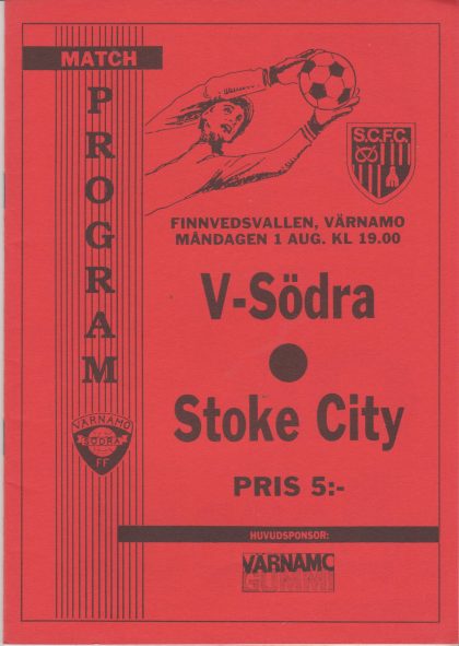 Värnamo Sodra  v Stoke City 01-Aug-1983