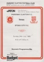 Parkway Clayton v Stoke City 24-Jul-1983