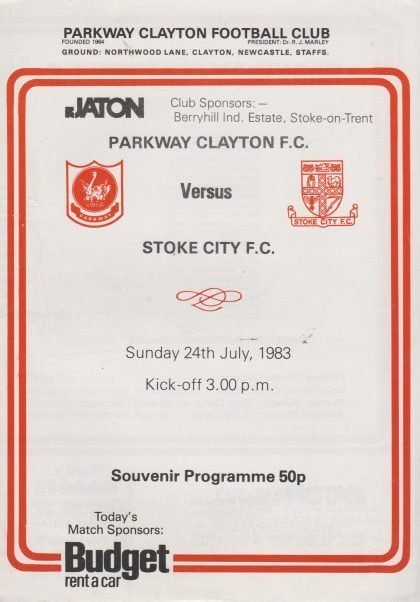 Parkway Clayton v Stoke City 24-Jul-1983