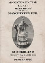 Manchester United v Sunderland 09-Mar-1964- Pirate issue