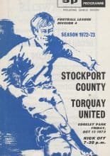 Stockport County v Torquay United 13-Oct-1972