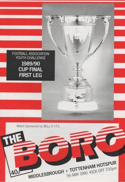Middlesbrough Youth v Tottenham Hotspur Youth 07-May-1990