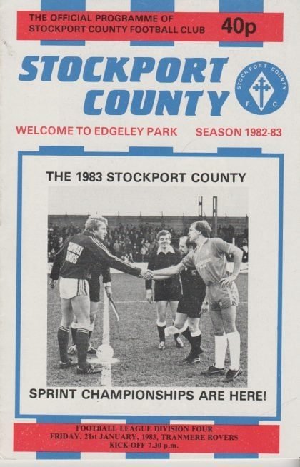 Stockport County v Tranmere Rovers   21-Jan-1983