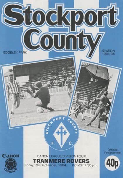 Stockport County v Tranmere Rovers   07-Sep-1984