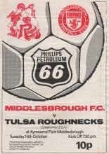 Middlesbrough v Tulsa Roughnecks  16-Oct-1979
