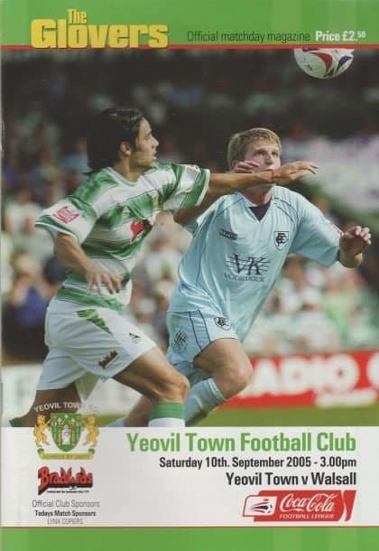 Yeovil Town v Walsall  10-Sep-2005