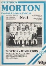 Greenock Morton v Wimbledon  08-Aug-1990