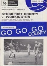 Stockport County v Workington 29-Oct-1971