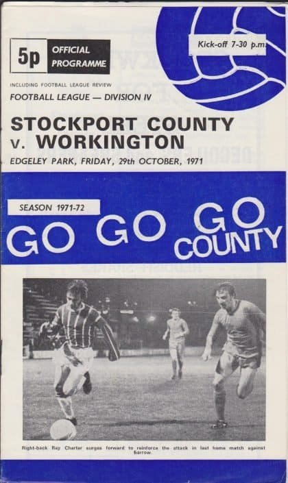 Stockport County v Workington 29-Oct-1971