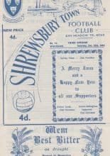 Shrewsbury Town v Wrexham 28-Dec-1963