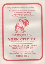 Melbourne v York City  14-May-1984