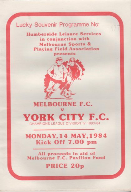 Melbourne v York City  14-May-1984