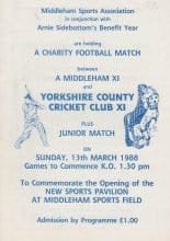 Middleham XI v Yorkshire CCC XI  13-Mar-1988
