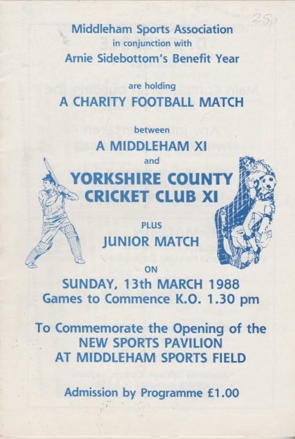 Middleham XI v Yorkshire CCC XI  13-Mar-1988