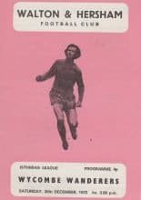 Walton & Hersham v Wycombe Wanderers  30-Dec-1972