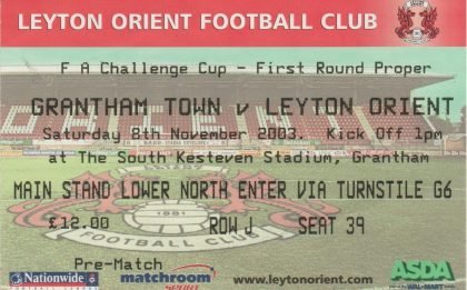 Grantham Town v Leyton Orient   08-Nov-2003